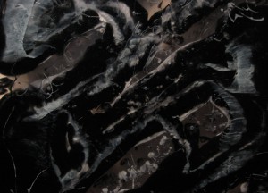 Black resin dye sample