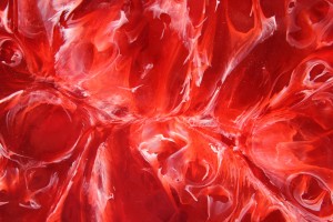 Emulated red marble within resin #1