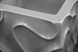 Metallic alloy finish (applicable for faux cement & fiberglass) shown in Dune pattern