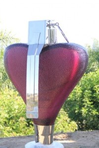 Crimson resin heart