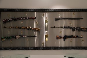 6 rifle display as wall art