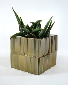 Bamboo in antique planter