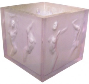 Femme Fatale relief cube vessel