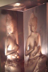 Seated Siddhartha resin encasement